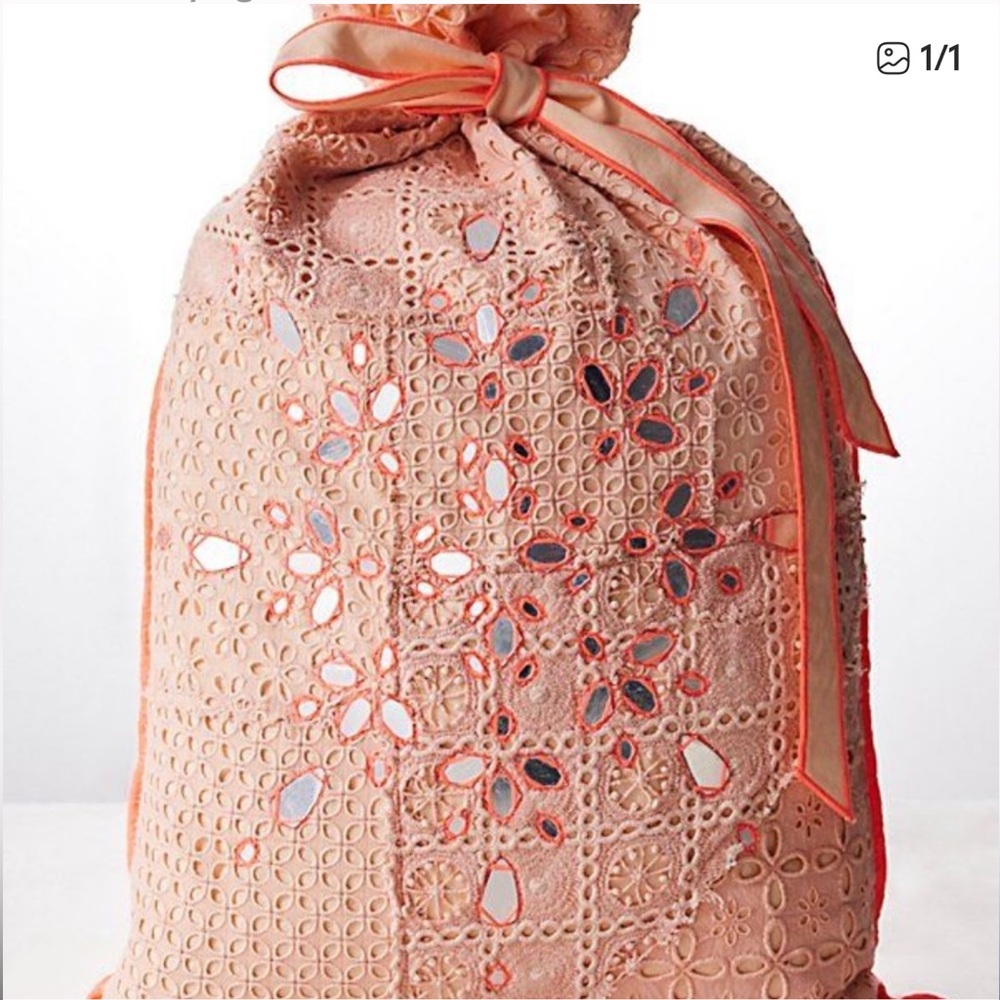 Free People Peach Holiday Gift Sack
